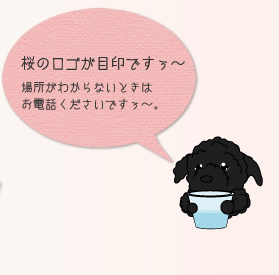 桜のロゴが目印です